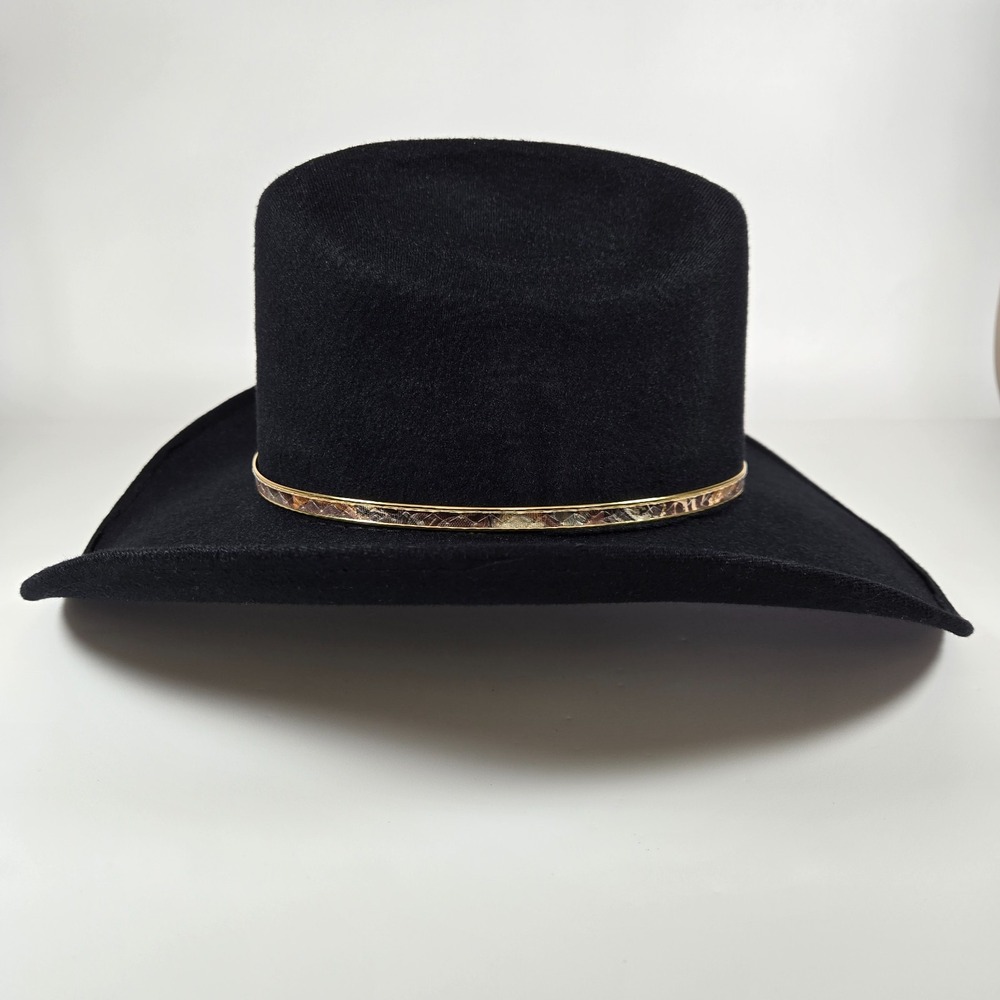 Vintage Pigalle XXXXXXX Sombrero Santo Nino Black Felt Western Hat Size‎ 7 1/4 - Picture 4 of 16